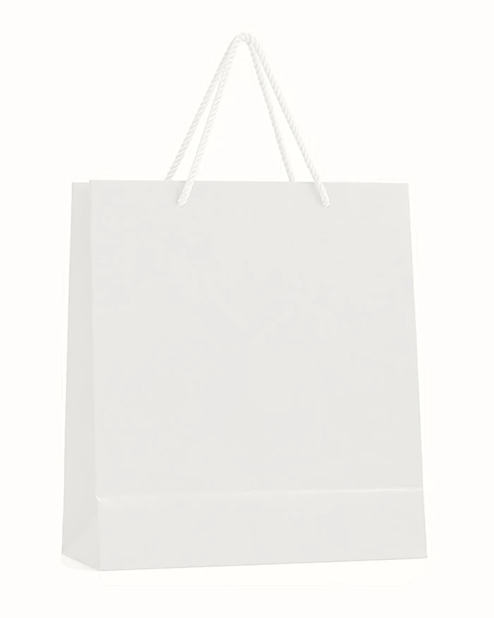 Plain white paper bag before printing